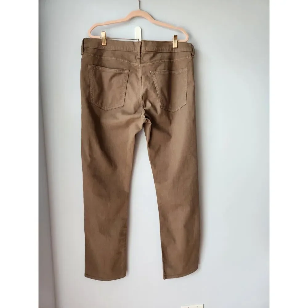 NWOT J. Crew Men's 770™ Straight-Fit Garment-Dyed Pant Green 35/32 *Flaw